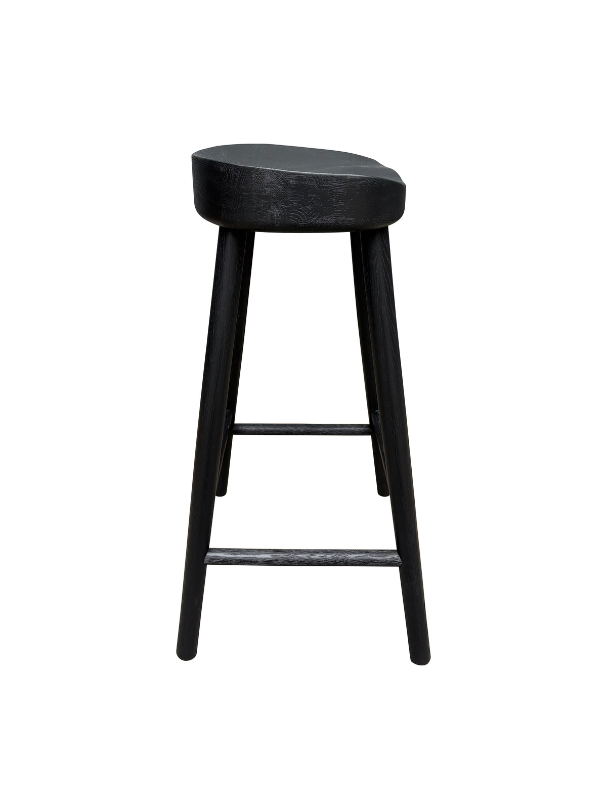 Napa Barstool - Solid American White Oak - Black