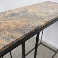 Dion Console Table - Forest Marble