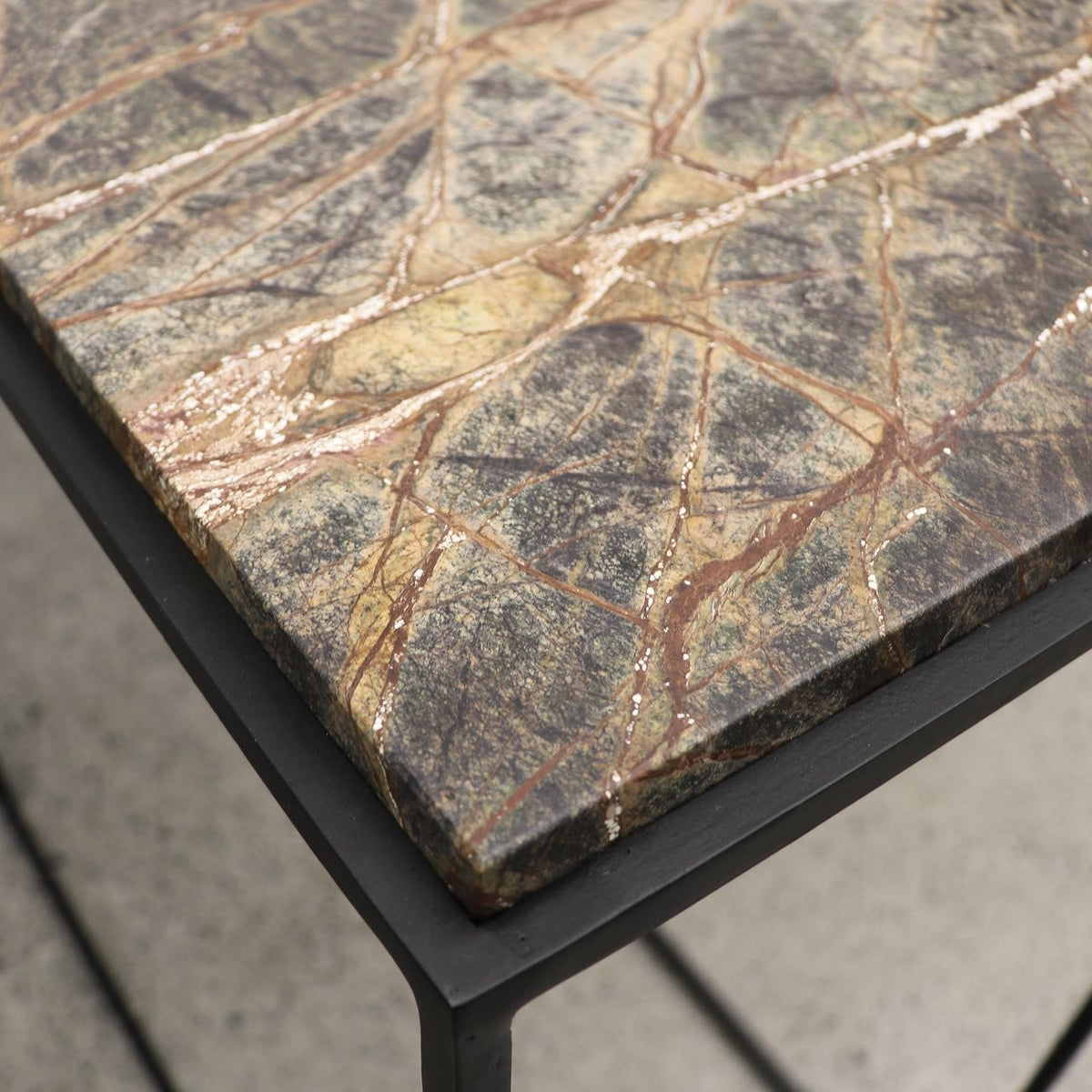 Dion Console Table - Forest Marble