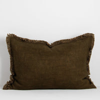 Dover Lumbar Cushion - Feather Inner - Leaf