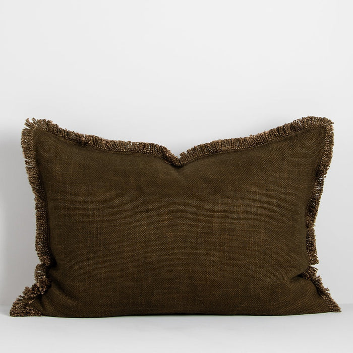 Dover Lumbar Cushion - Feather Inner - Leaf