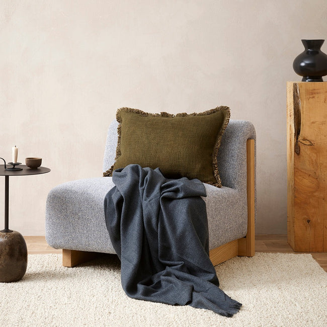Dover Lumbar Cushion - Feather Inner - Leaf