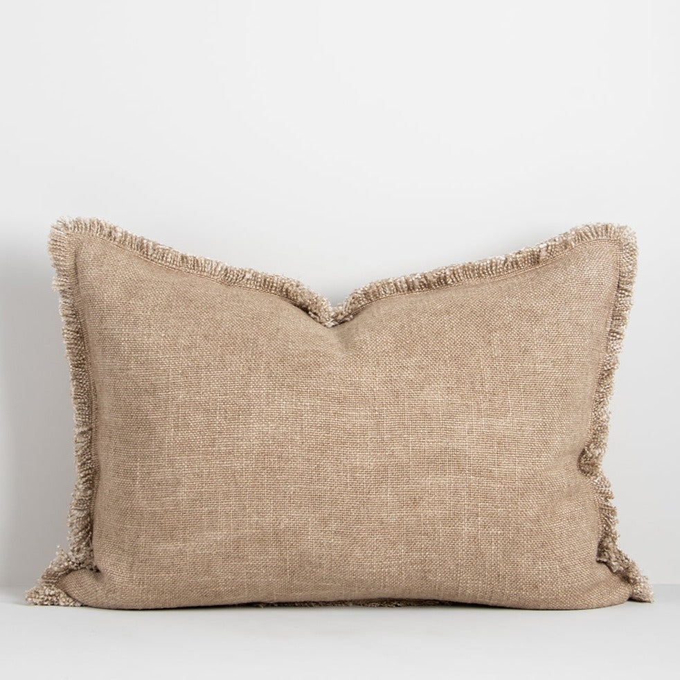 Dover Lumbar Cushion - Feather Inner - Natural