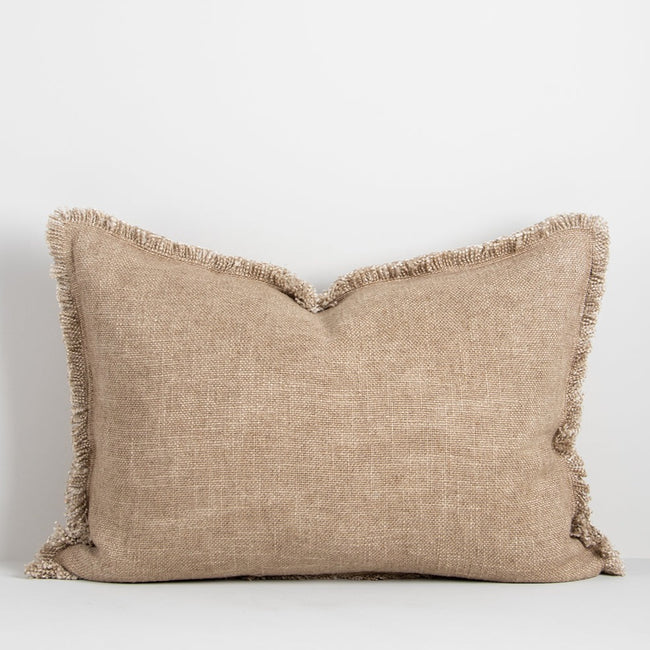Dover Lumbar Cushion - Feather Inner - Natural