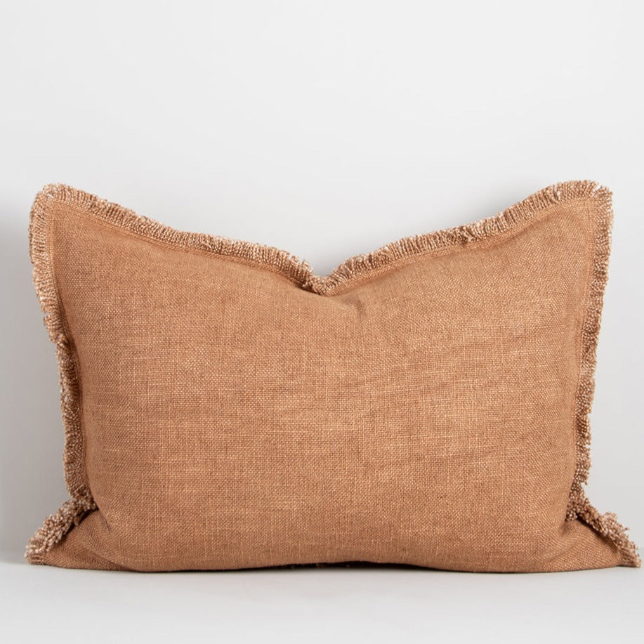 Dover Lumbar Cushion - Feather Inner - Nude