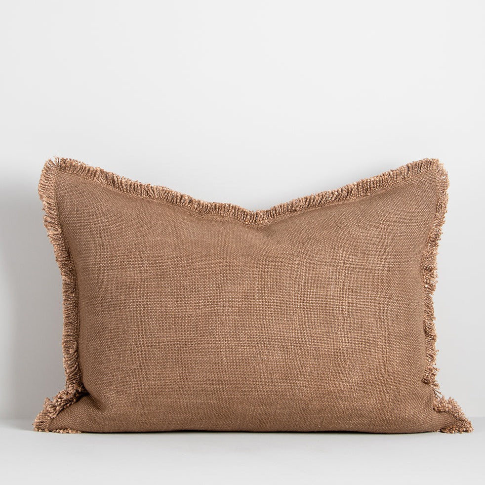 Dover Lumbar Cushion - Feather Inner - Tan