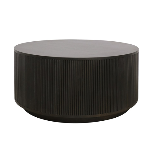 Fairso Round Black Coffee Table