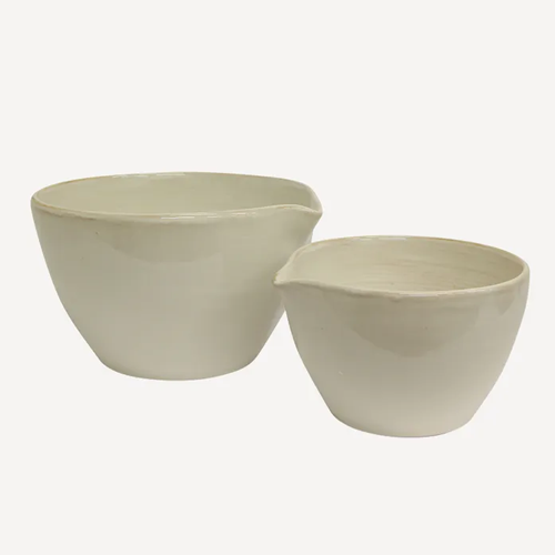 Franco Rustic White Mixing Bowls - Set of 2