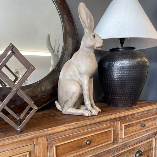 Rustic Metal Round Mirror - 112cm