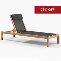 Devon Mokaui Outdoor Sun Lounger - Ebony - 1 Left