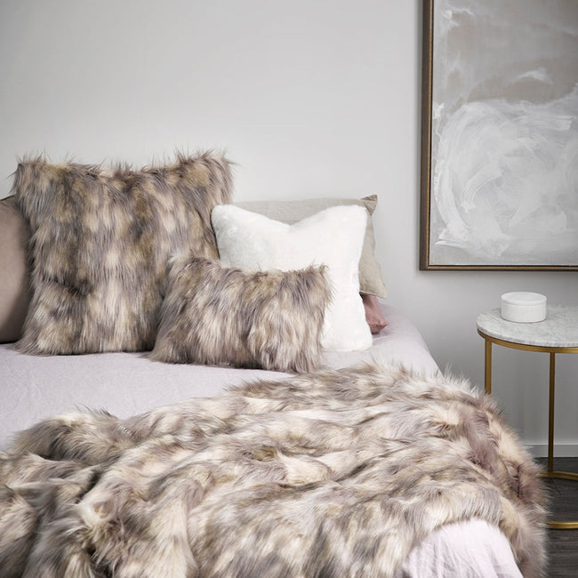 Heirloom Euro Cushion + Feather Inner - Mountain Hare