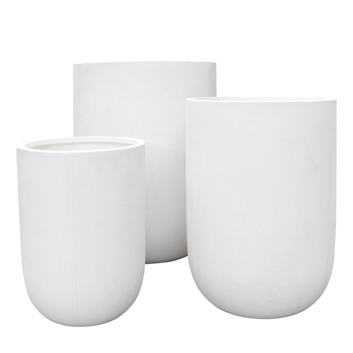 Oreti White Outdoor Planter Pot - Small