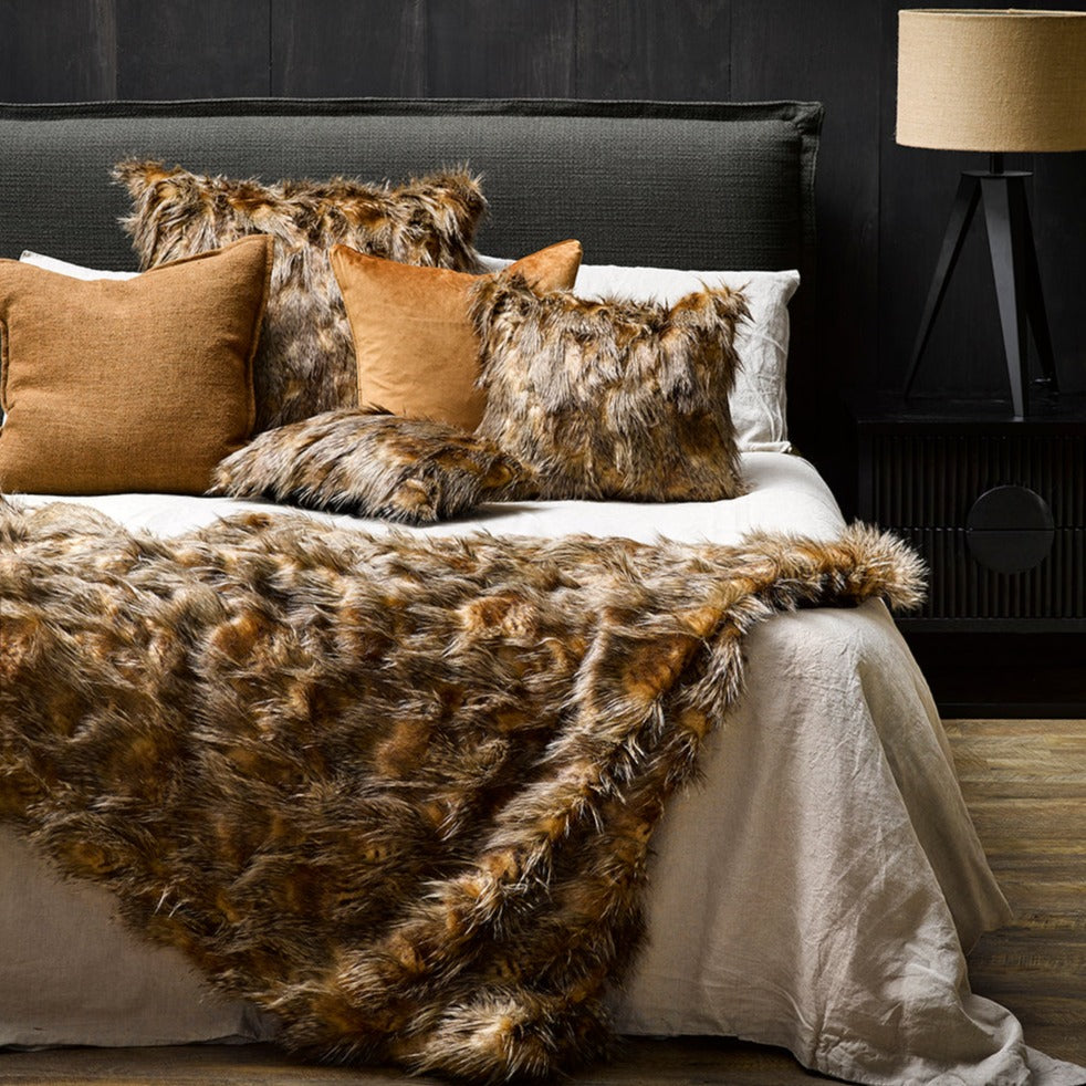 Heirloom Euro Cushion + Feather Inner - Red Fox