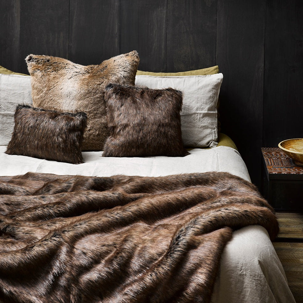 Heirloom Euro Cushion + Feather Inner - Sable