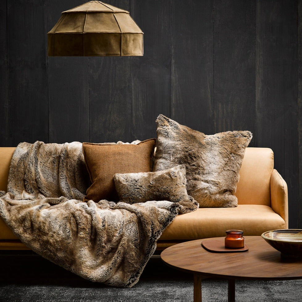 Heirloom NZ Made Faux Fur Throw - 150x180cm - Sable