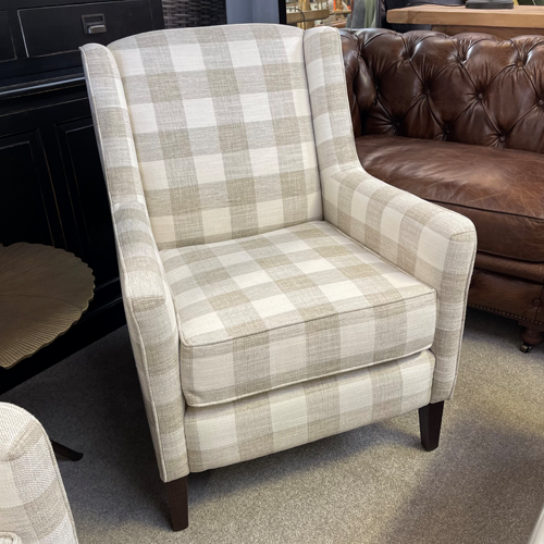 Sherwood Armchair - Made in NZ - Natural Check