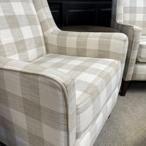 Sherwood Armchair - Made in NZ - Natural Check