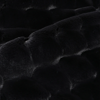 Heirloom NZ Made Faux Fur Throw - 150x220cm - Valentina Black