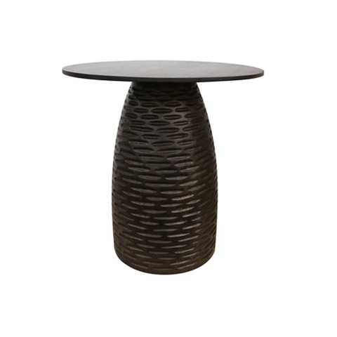 Pavia Elm Side Table/Stool - Straight - Black