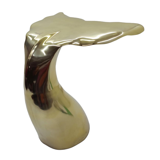 Whale Tail Side Table - Gold Finish