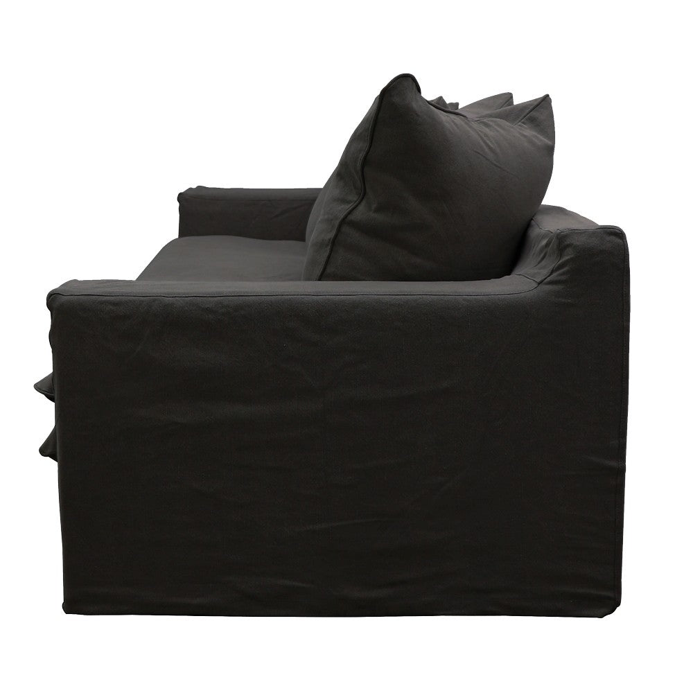 Keely 3 Seater Slipcover Sofa - Carbon