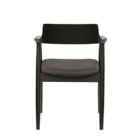 Ealing Dining Chair - Black with Black Leather