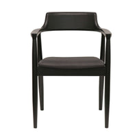 Ealing Dining Chair - Black with Black Leather
