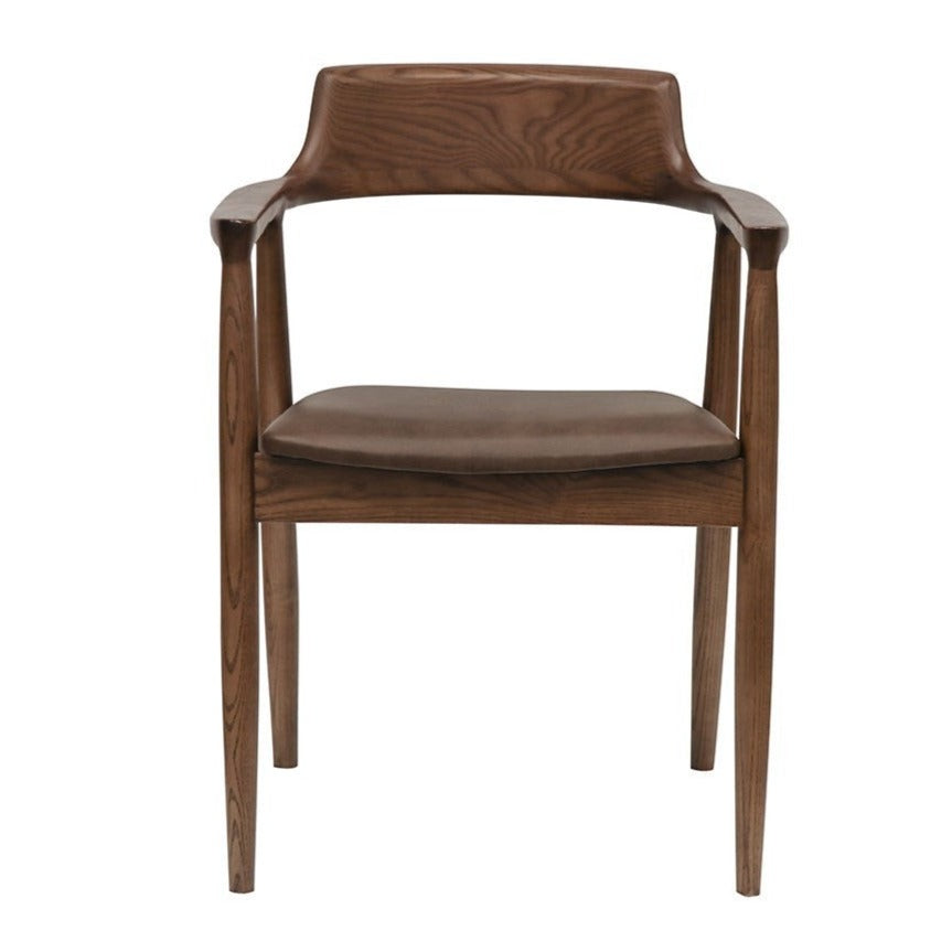 Eaton Dining Chair - Brown Leather