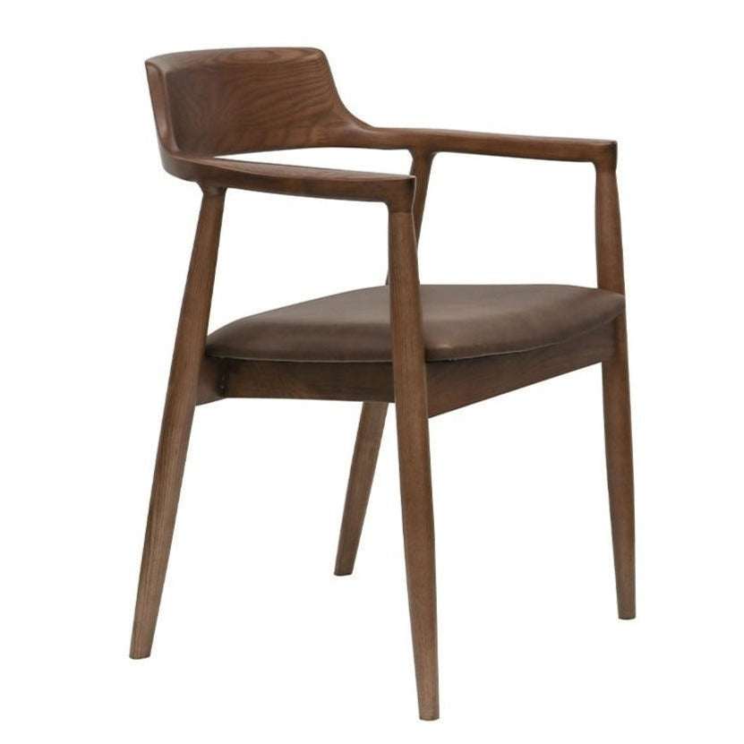 Eaton Dining Chair - Brown Leather