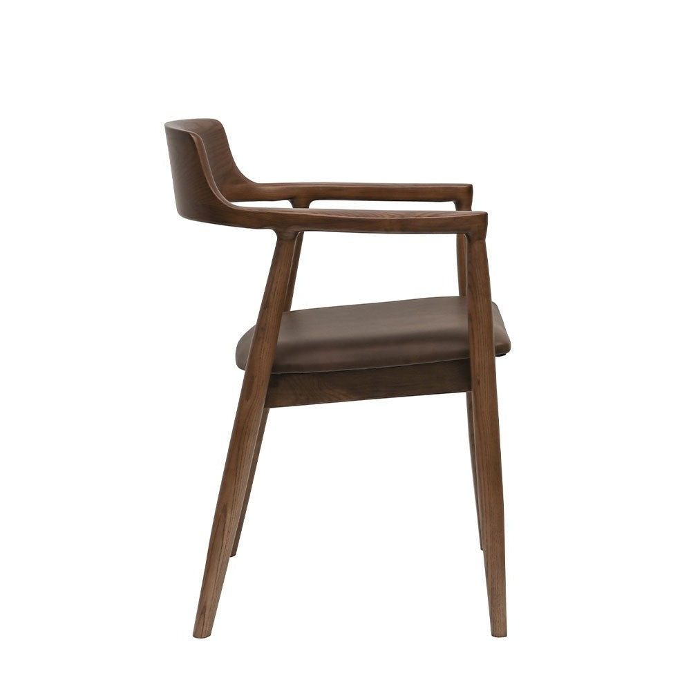 Eaton Dining Chair - Brown Leather