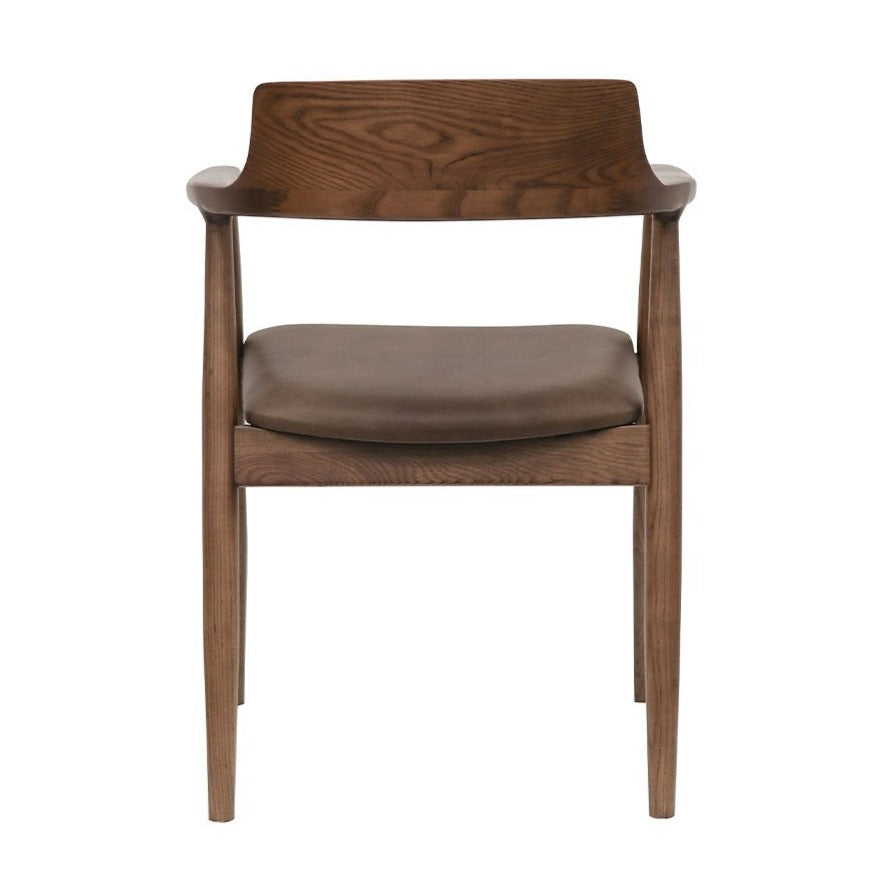 Eaton Dining Chair - Brown Leather