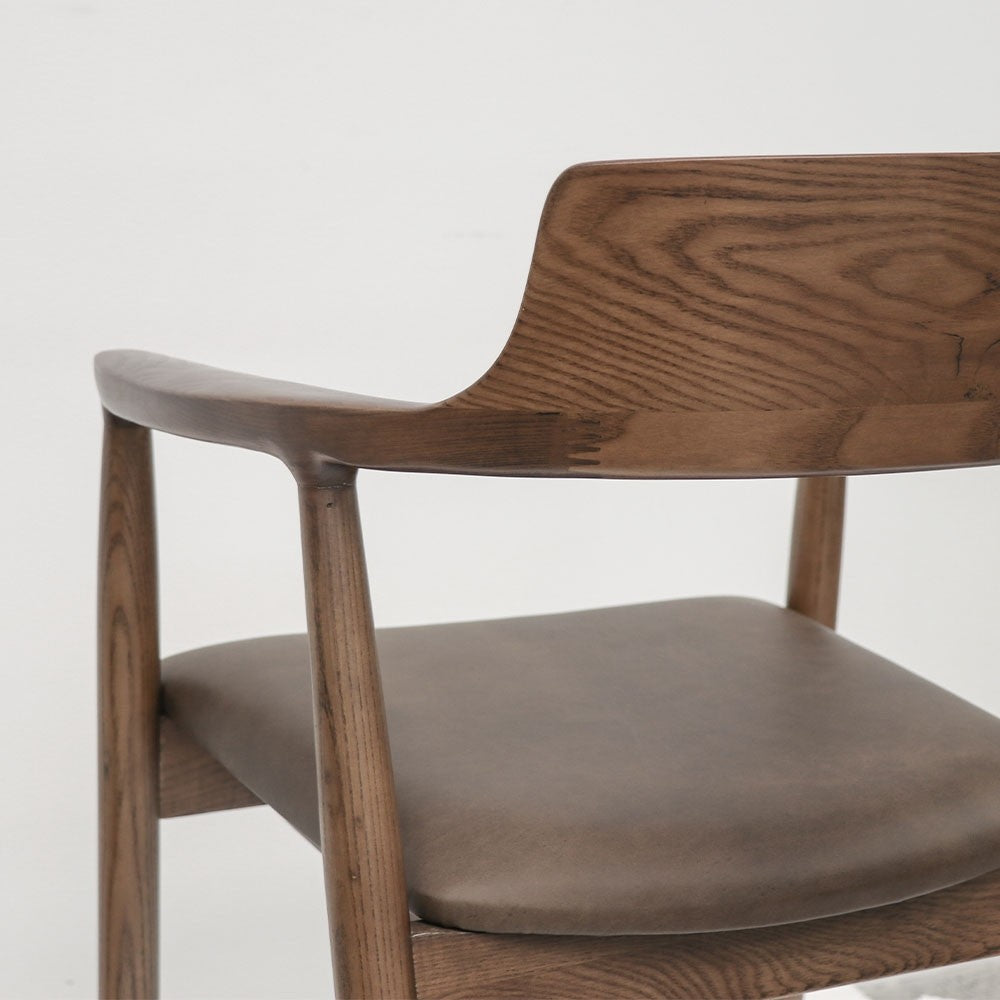 Eaton Dining Chair - Brown Leather