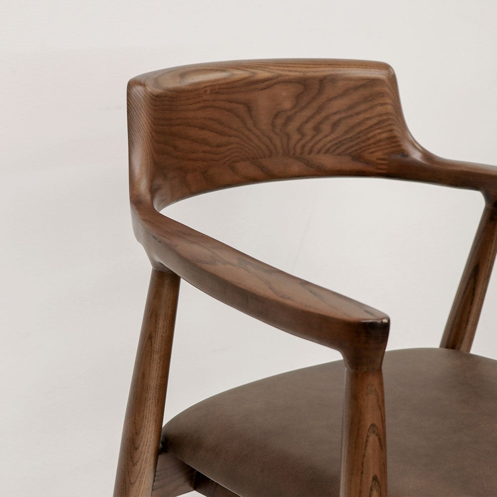 Eaton Dining Chair - Brown Leather