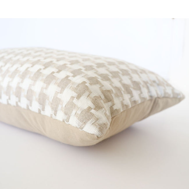 Gina Rectangle Cushion - Cream Natural - Feather Inner