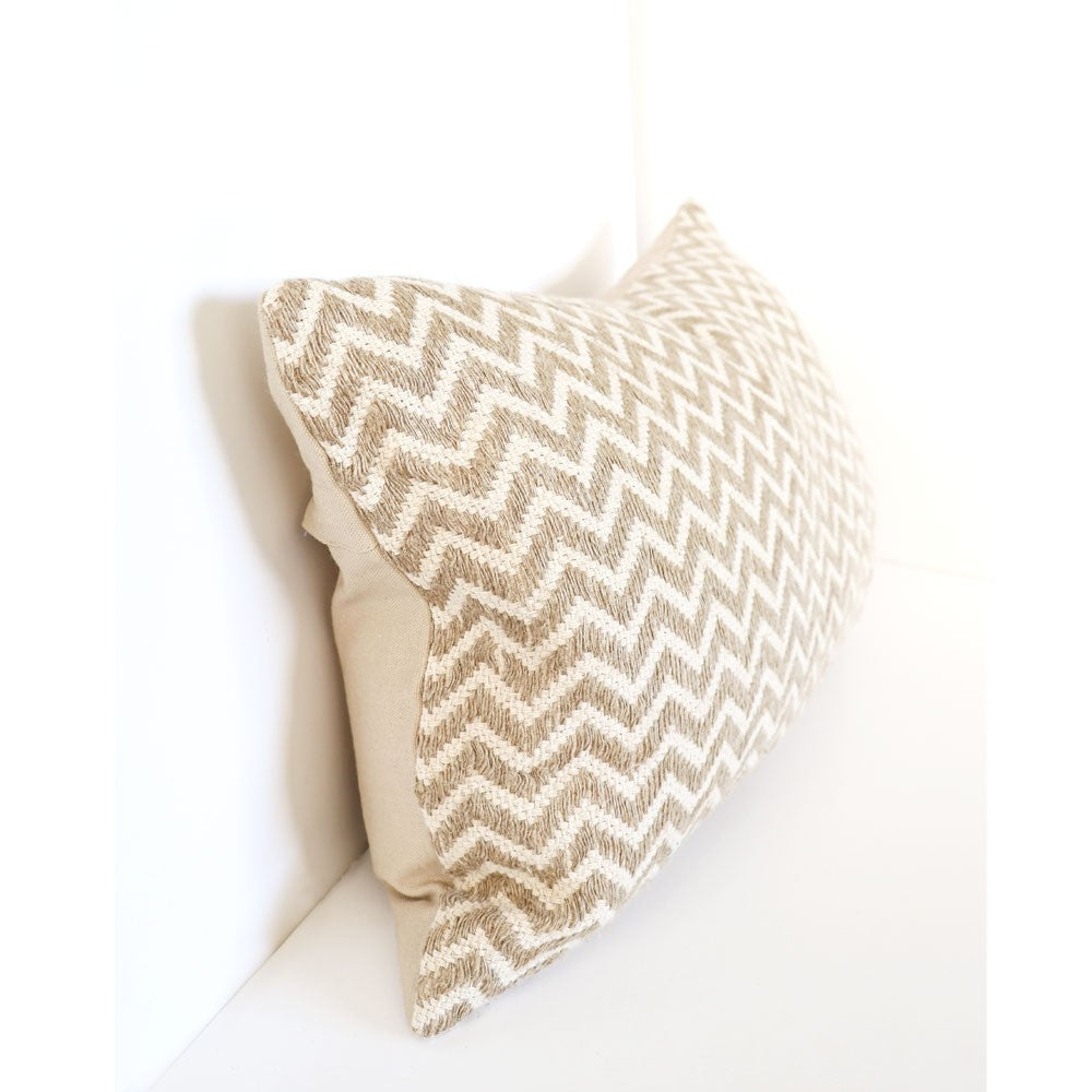 Gilda Rectangle Cushion - Cream Natural - Feather Inner