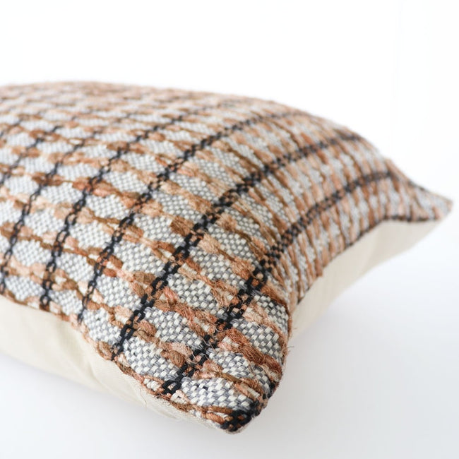 Jude Rectangle Cushion - Black Natural - Feather Inner
