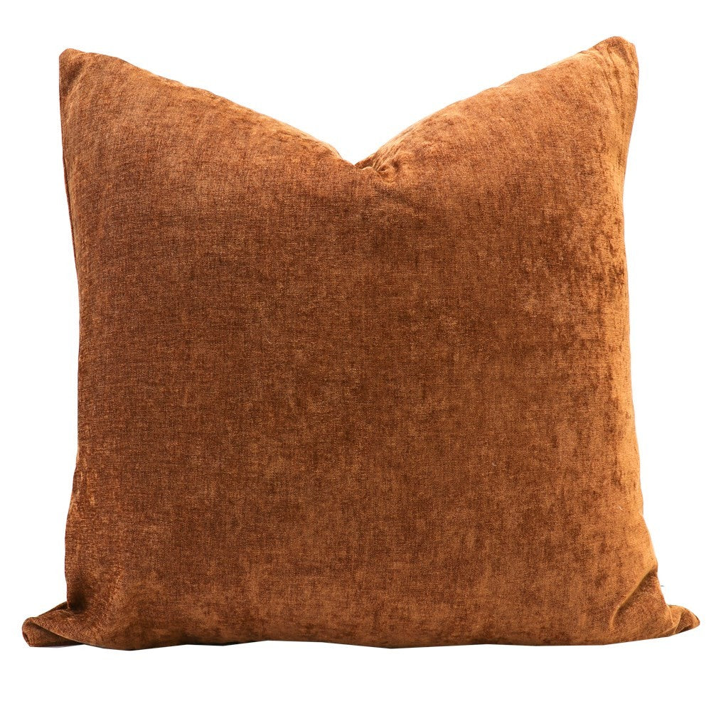 Lenny Large Chenille Cushion - Copper