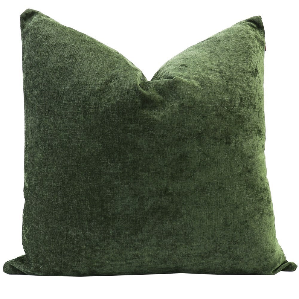 Lenny Large Chenille Cushion - Green