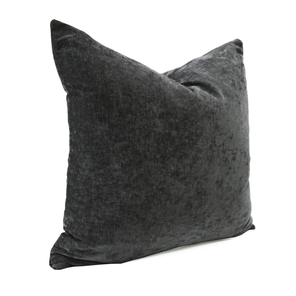 Lenny Large Chenille Cushion - Steel