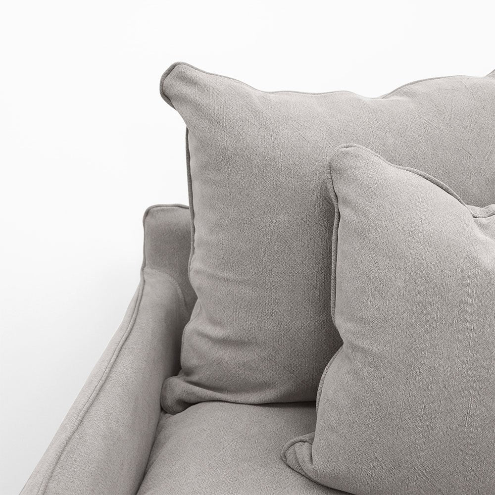 Lotus Linen Slip Cover Armchair - Grey