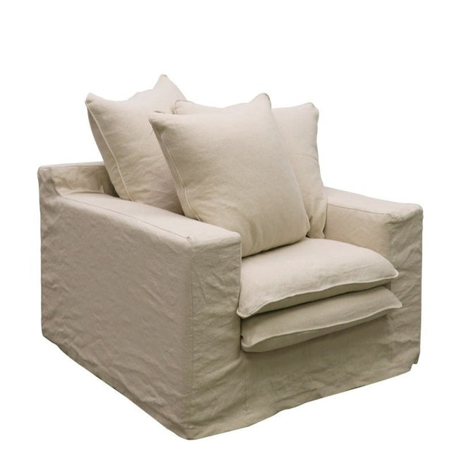 Keely Slipcover Armchair - Natural