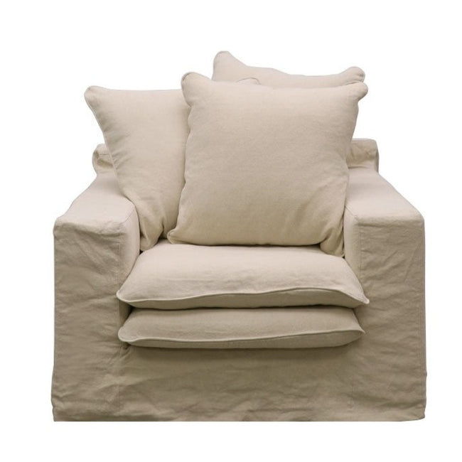 Keely Slipcover Armchair - Natural