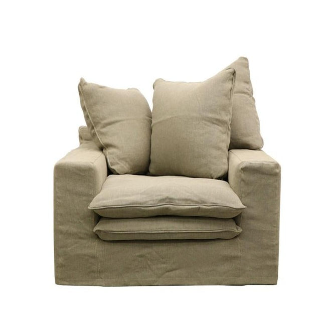 Keely Slipcover Armchair - Khaki