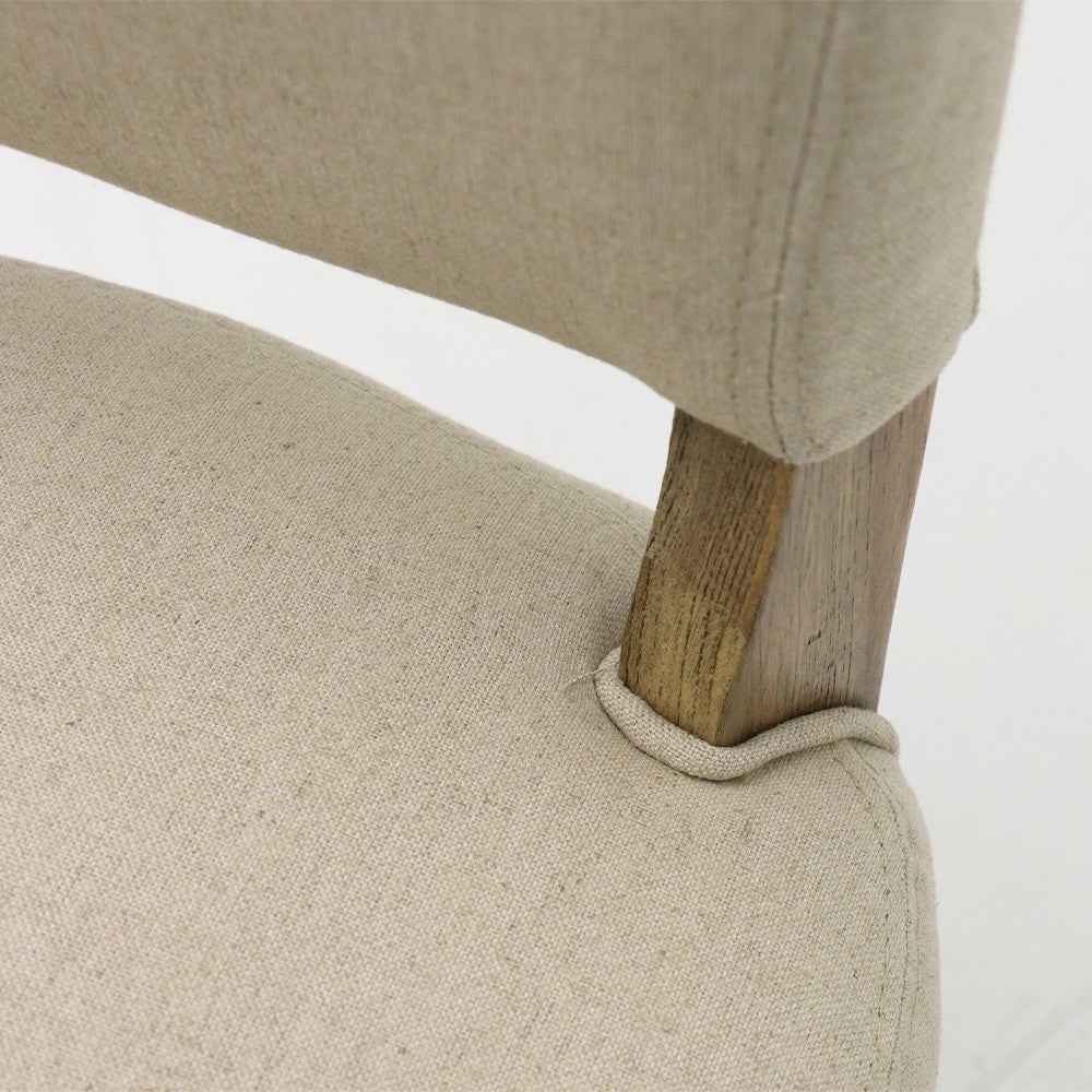 Crown Natural Linen Dining Chair