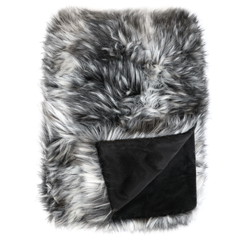 Heirloom NZ Made Faux Fur Throw - 150x180cm - Alaskan Wolf