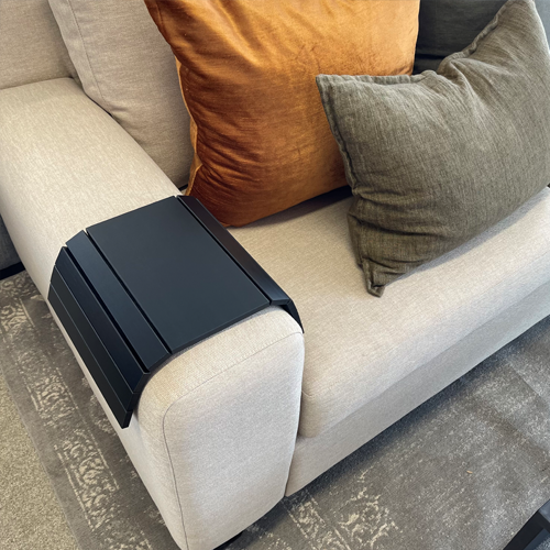 Wooden Sofa Arm Side Table Black Greenslades Furniture