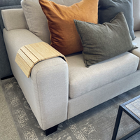 Wooden Sofa Arm Side Table - Natural