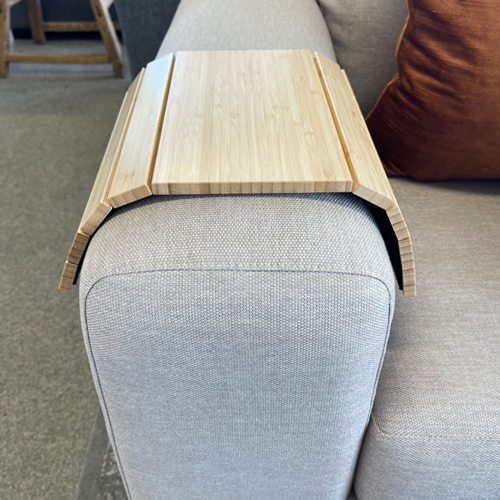 Wooden Sofa Arm Side Table - Natural