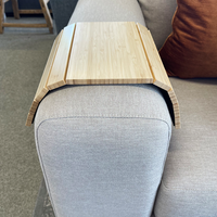 Wooden Sofa Arm Side Table - Natural