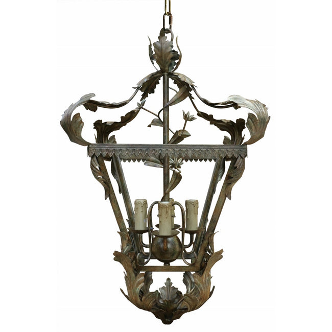 Bastide Wrought Iron Lantern in Bronze